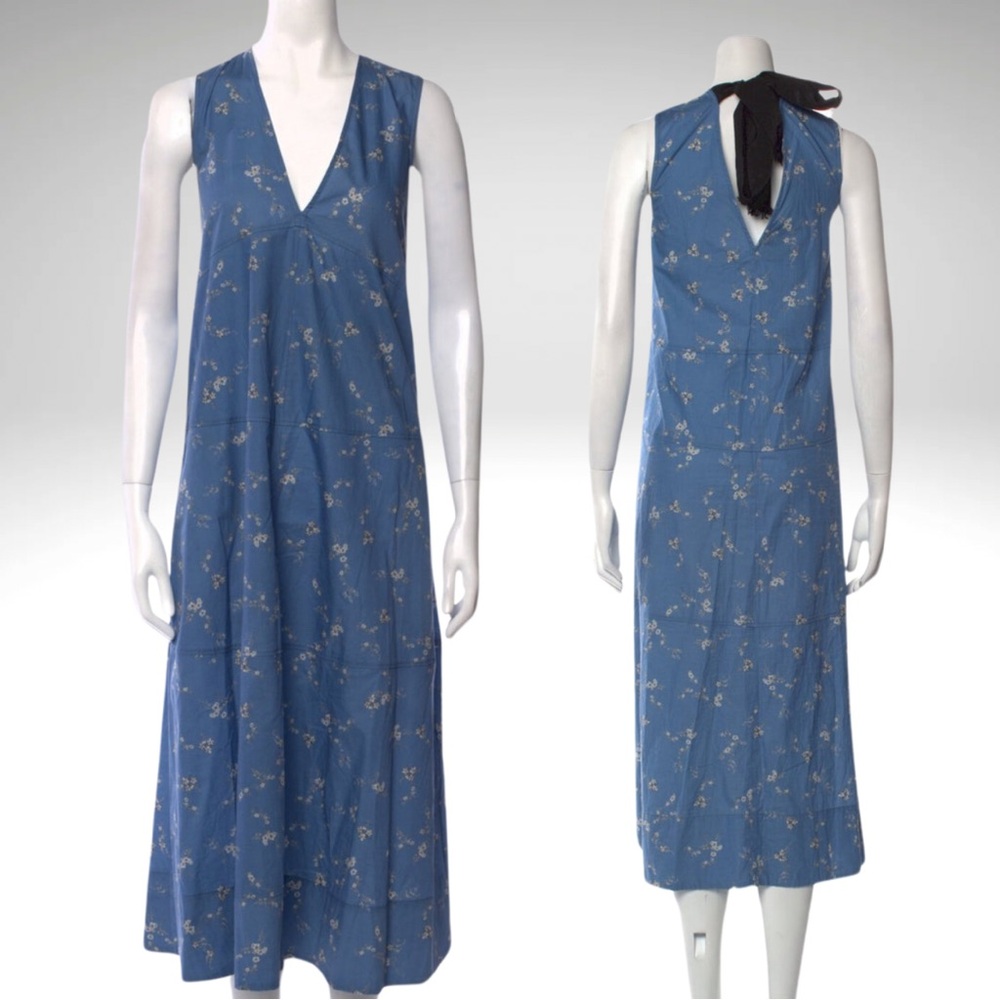 Goop G. Label blue floral dress size 4 (please see measurements)